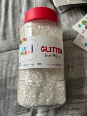 White Glitter for Kids Crafts